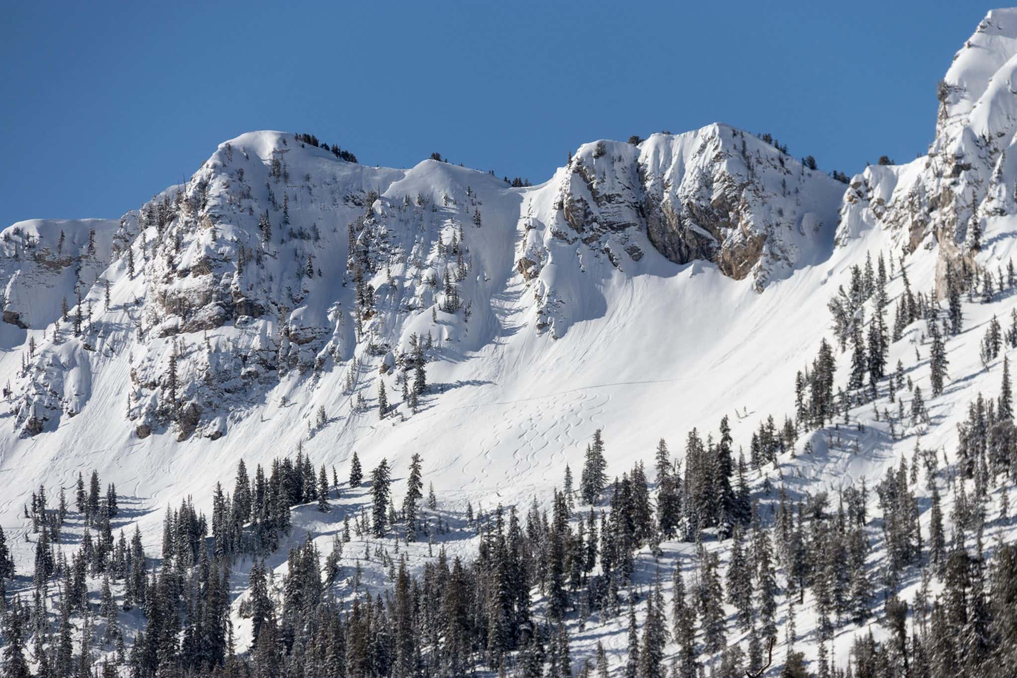 Fantasy ridge expert terrain and chutes at Solitude Mountain